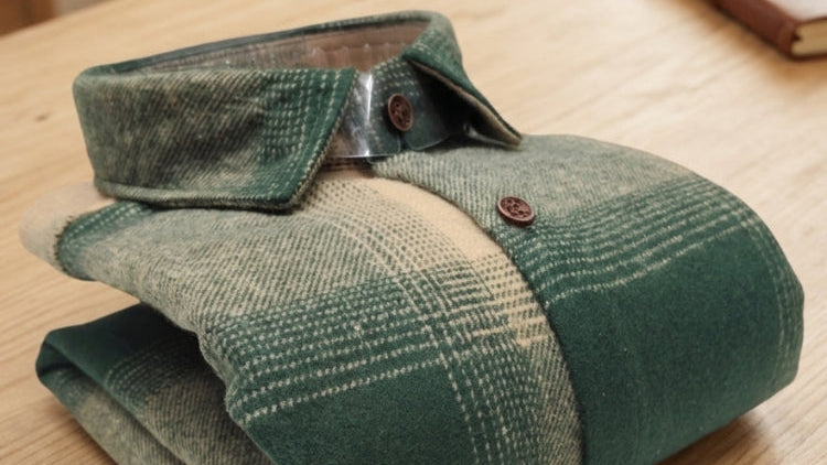 Green Plaid Flannel Shirt